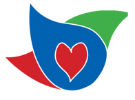 The dove formed by the three flower centers